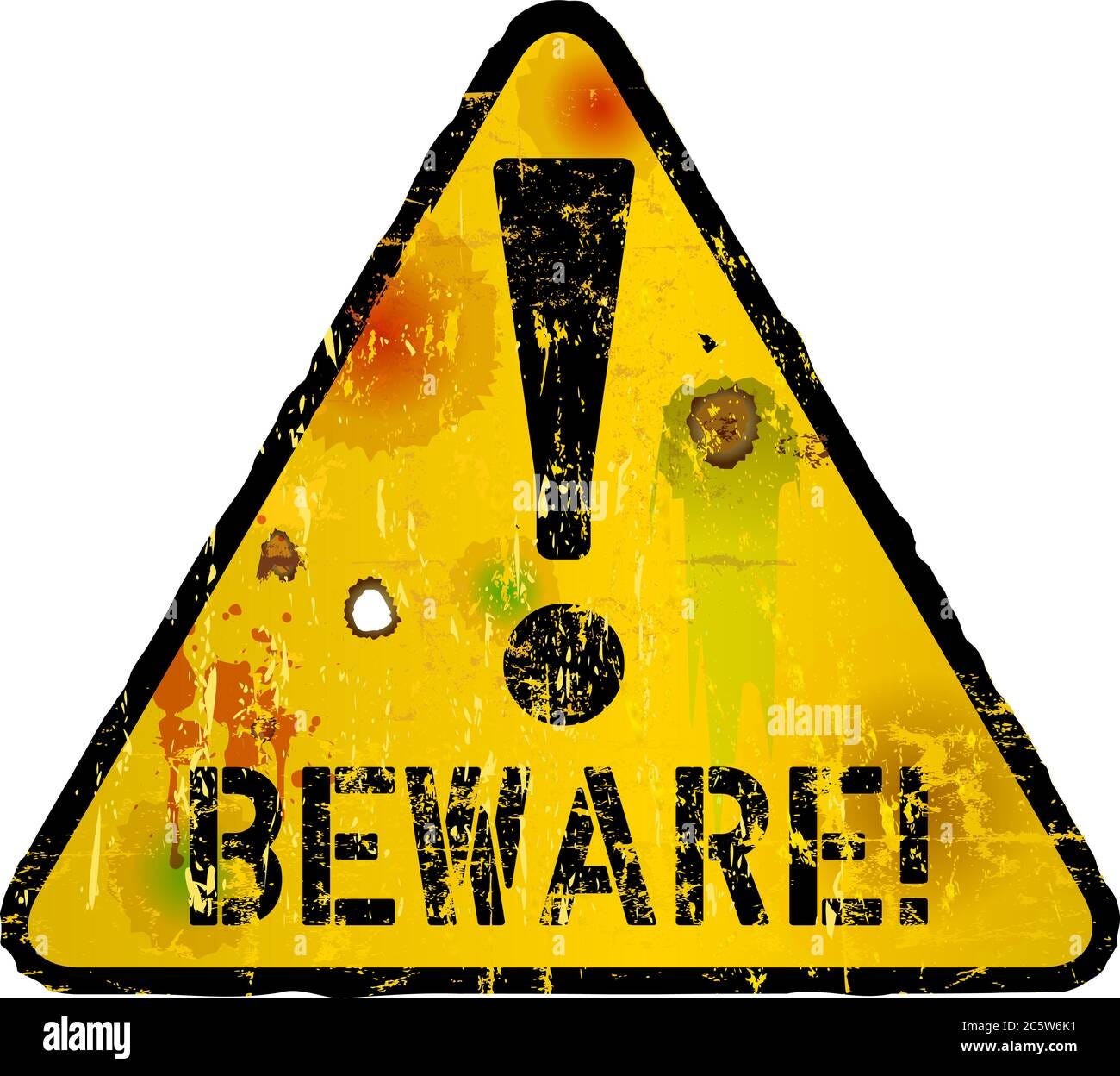 beware sign, warning sign, vector illustration Stock Vector Image & Art -  Alamy