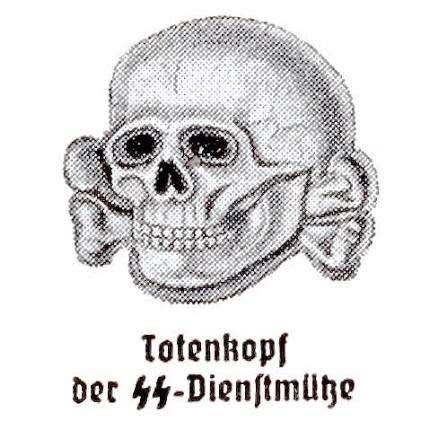 May be an image of bone and text that says 'Totenkopf der 44-Dienftmuhe Dien tmute'