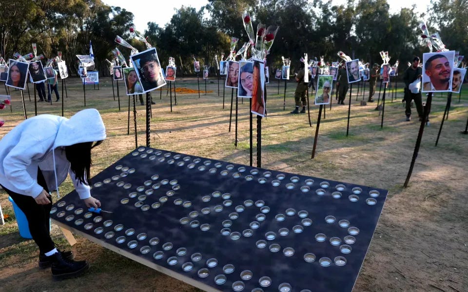 Tribute to the victims of the Nova Festival pogrom