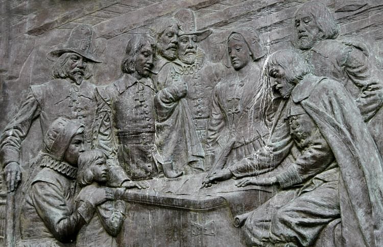 Pilgrims Signing the Mayflower Compact Pilgrims Signing the Mayflower Compact