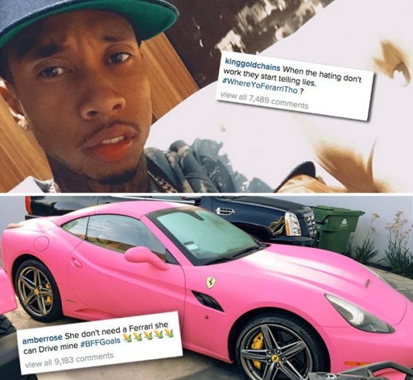 tyga ferrari response to blac chyna 2015 gossip tyga ferrari response to blac chyna 2015 gossip