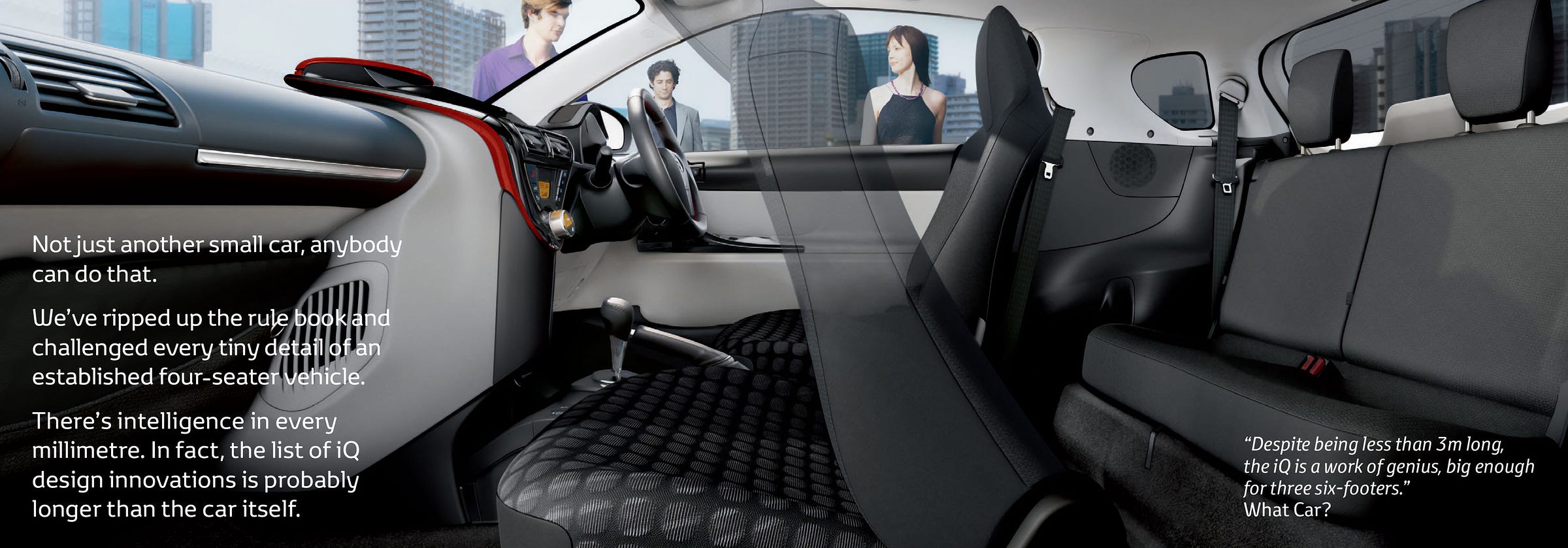 Toyota iQ 2012 UK brochure interior Toyota iQ 2012 UK brochure interior