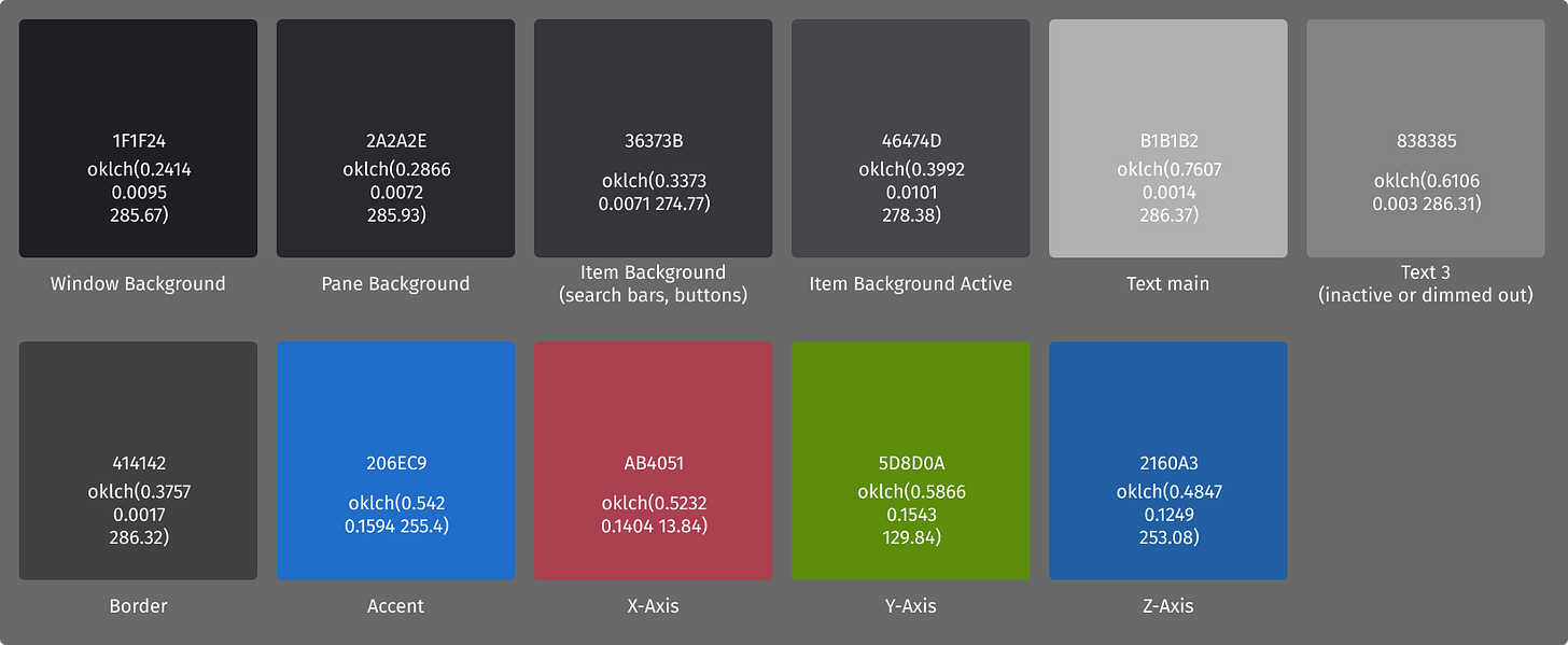 Color Palette (Dark Theme)