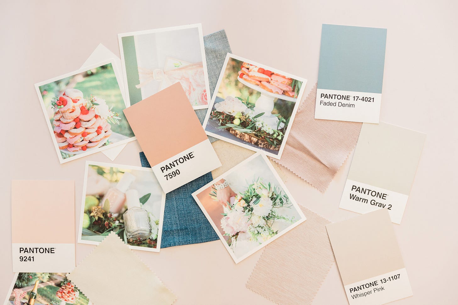 pantone color swatches and feminine stock photos