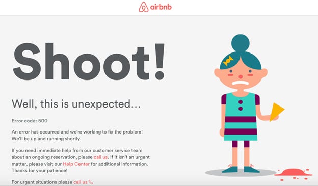 How to Design Better Error Pages. '500 Internal Server Error' is a… | by  Mayer Seidman | Design Ideas/Thoughts | Medium