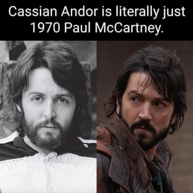 r/StarWarsAndor - Cassian Andor is literally just 1970 Paul McCartney.
