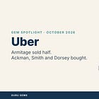 Gem Spotlight: Uber (Armitage sold half, Ackman added)
