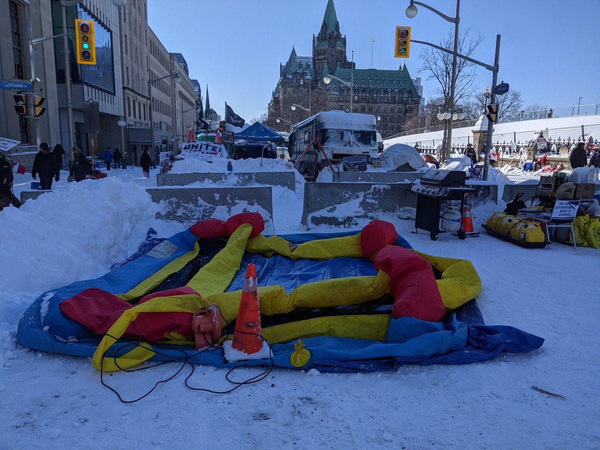 Paul McLeod's tweet - "The bouncy castle as well. All ...