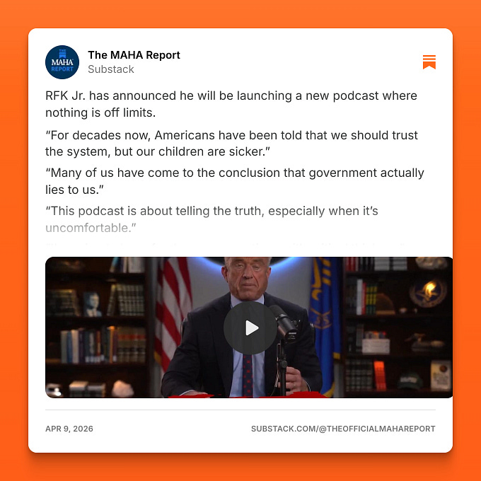The MAHA Report (@theofficialmahareport): 