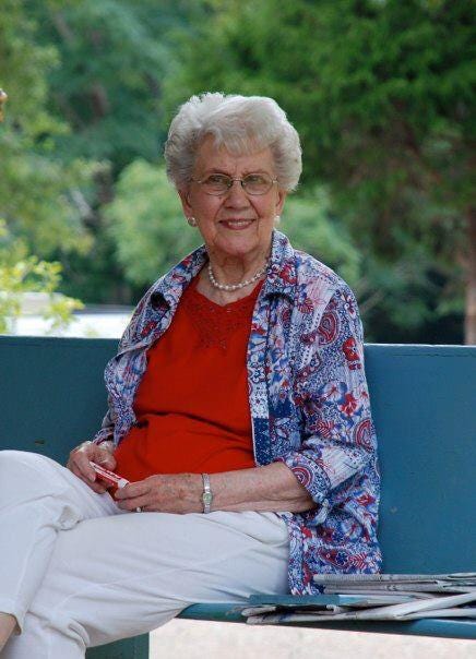 My beautiful Mamaw Jane on her front porch in south Mississippi.