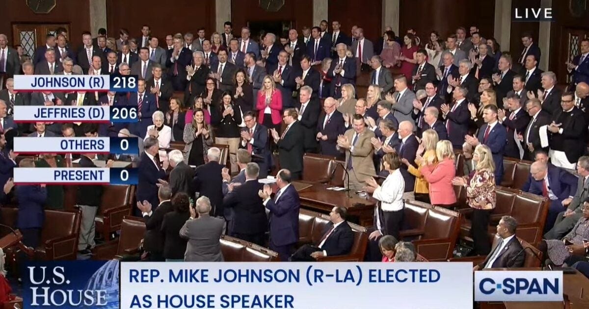 BREAKING: House Republicans Elect Trump Ally Rep. Mike Johnson as the ...