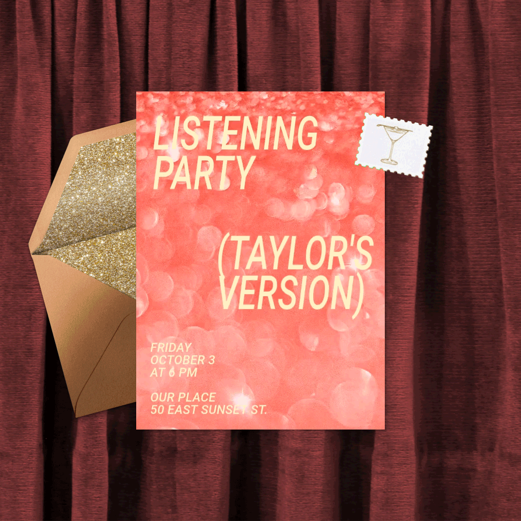 A digital party invitation