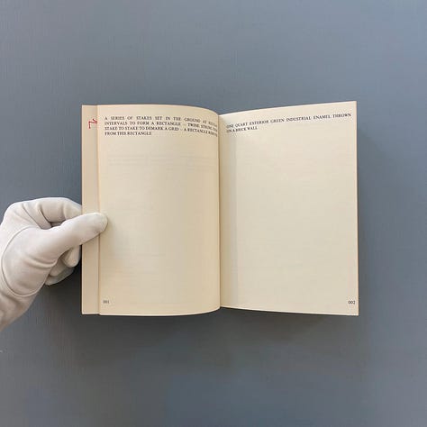 Lawrence Weiner: Works, Anatol AV und Filmproduktion, Hamburg, 1977 [Saint-Martin Bookshop, Bruxelles-Brussel. © Lawrence Weiner]