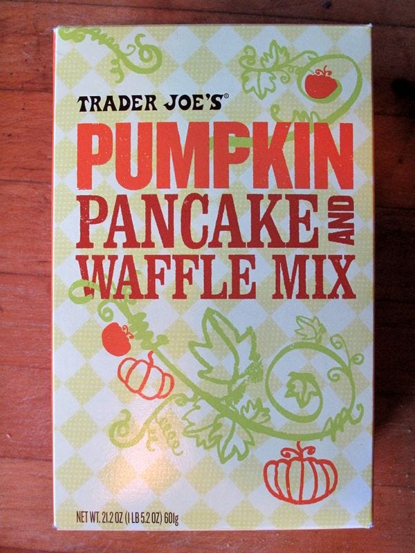 Trader Joe's Pumpkin Pancake and Waffle mix Trader Joe's Pumpkin Pancake and Waffle mix
