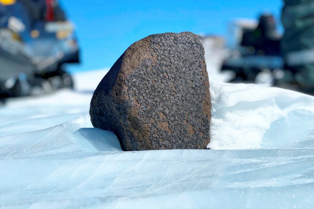 close up shot of the rare space rock.