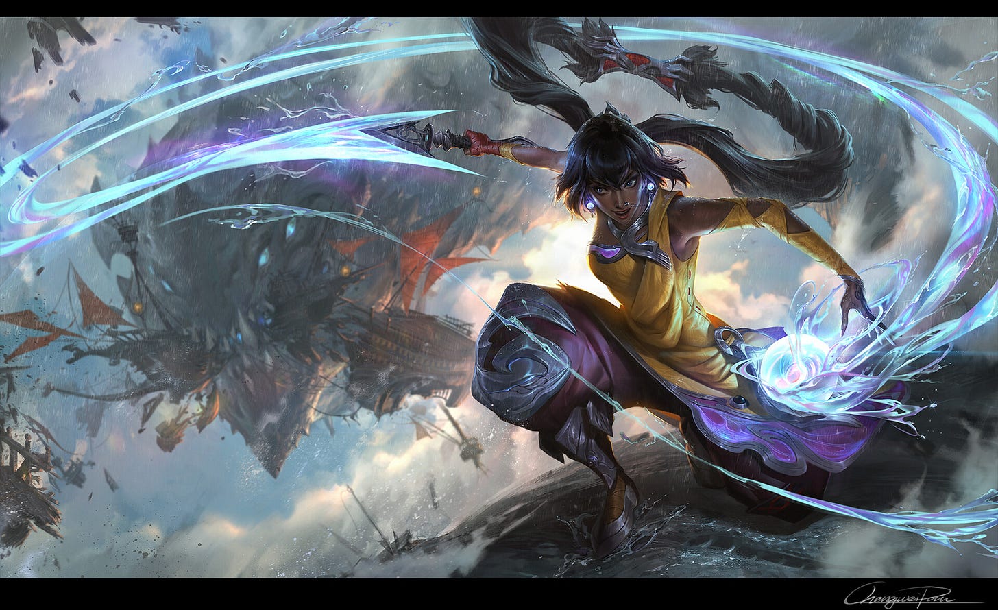 ArtStation - League of Legends Champion Nilah Splash Art