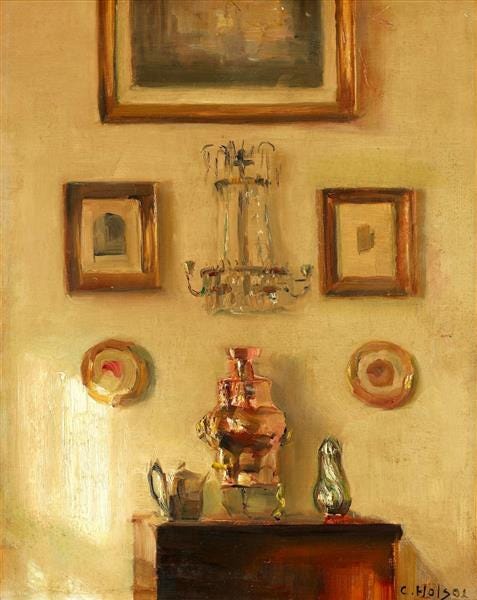 Interior with Samovar - Carl Holsøe
