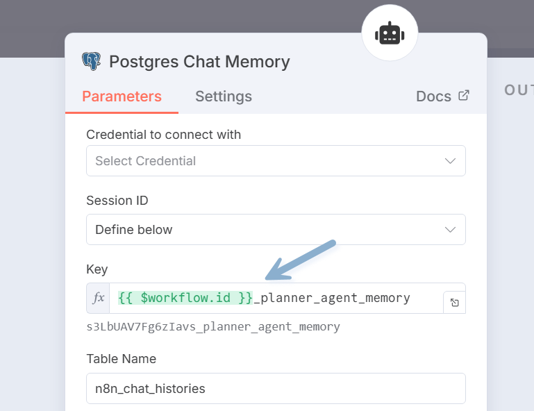 n8n long-term memory, long-term memory key, so that your agents can remember interactions between workflow executions