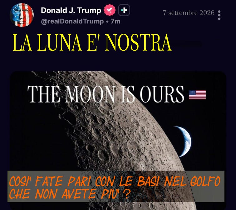 Biden aveva l'amico immaginario. Trump un intero mondo (immaginario)