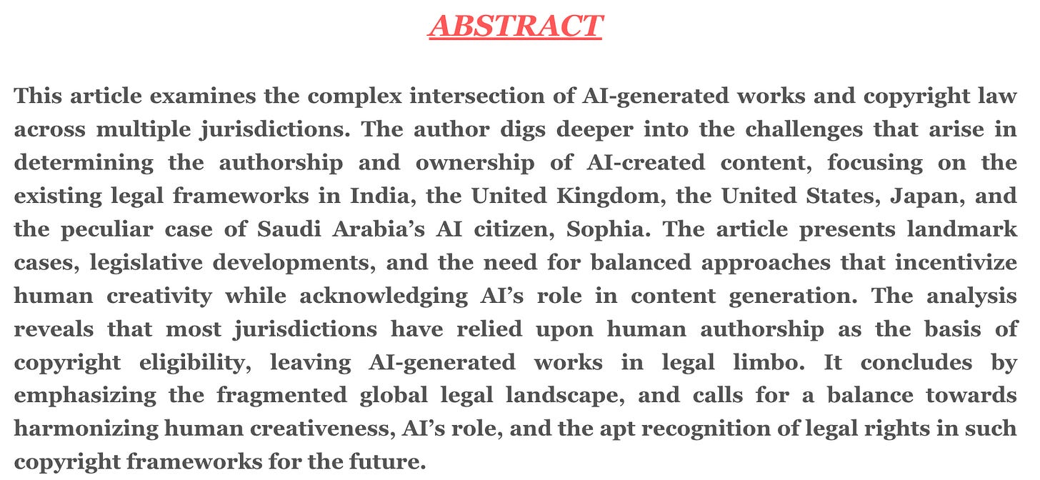 AI-Generated Works and Copyright: A Multi-Jurisdictional Analysis