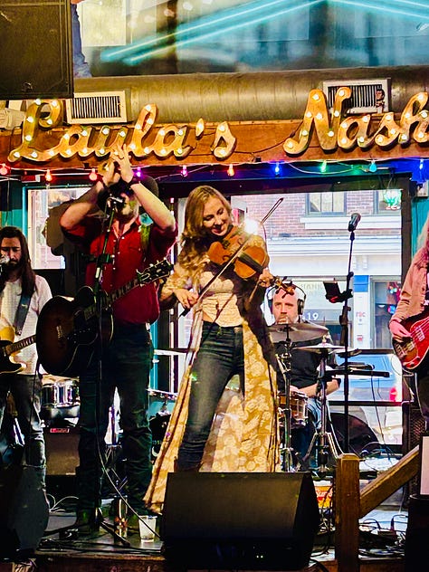 Photos of pancakes, oysters, Dolly Parton's songwriting journal, and other details from Nashville, Tennessee