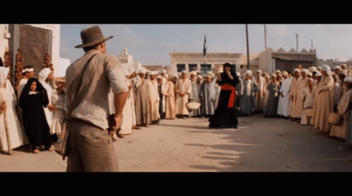 Indiana Jones Gun Vs Sword GIF - Indiana Jones Gun Vs Sword Indiana Jones  Gun - Discover & Share GIFs