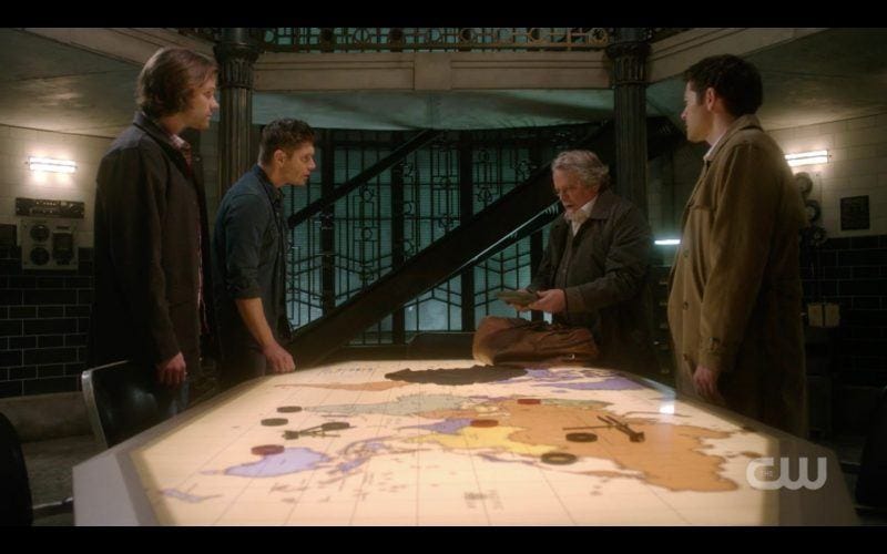 supernatural 1313 devils bargain sam dean winchester with castiel map supernatural 1313 devils bargain sam dean winchester with castiel map