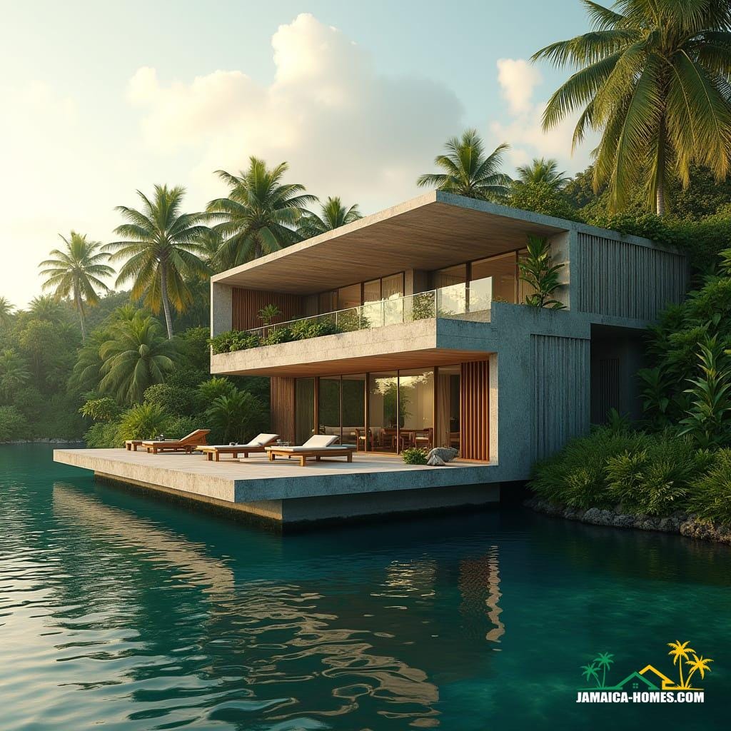 An ultra-modern floating villa in Jamaica