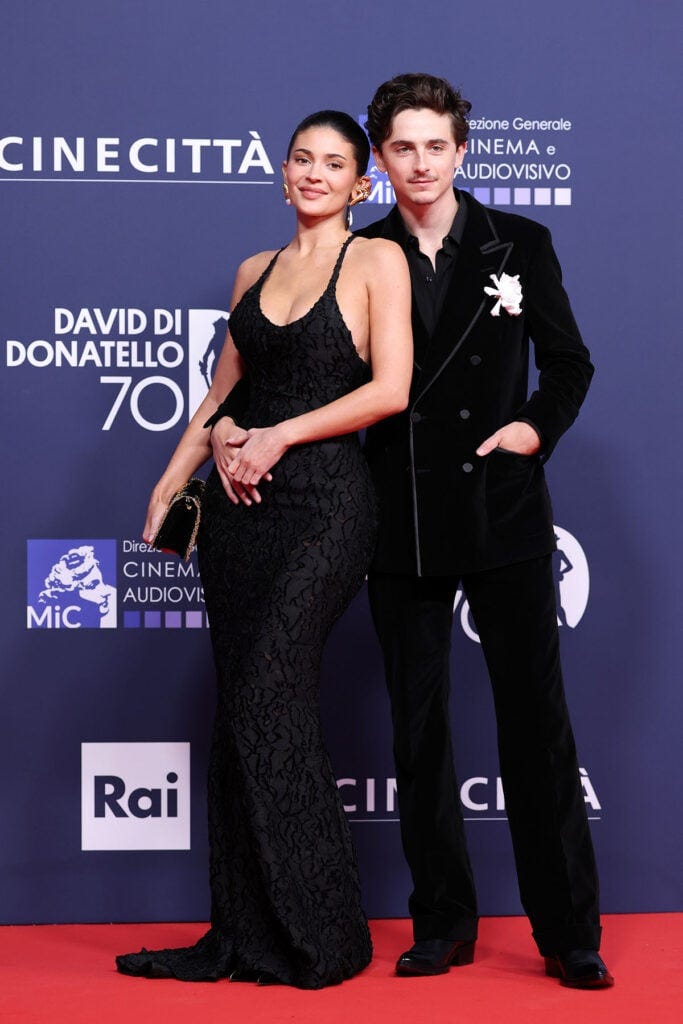 Kylie Jenner & Timothée Chalamet's Red Carpet Debut at David Di Donatello  Awards
