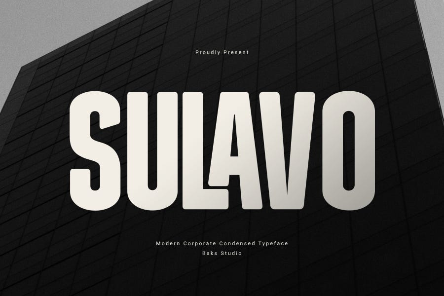 Sulavo Geometric Display Font