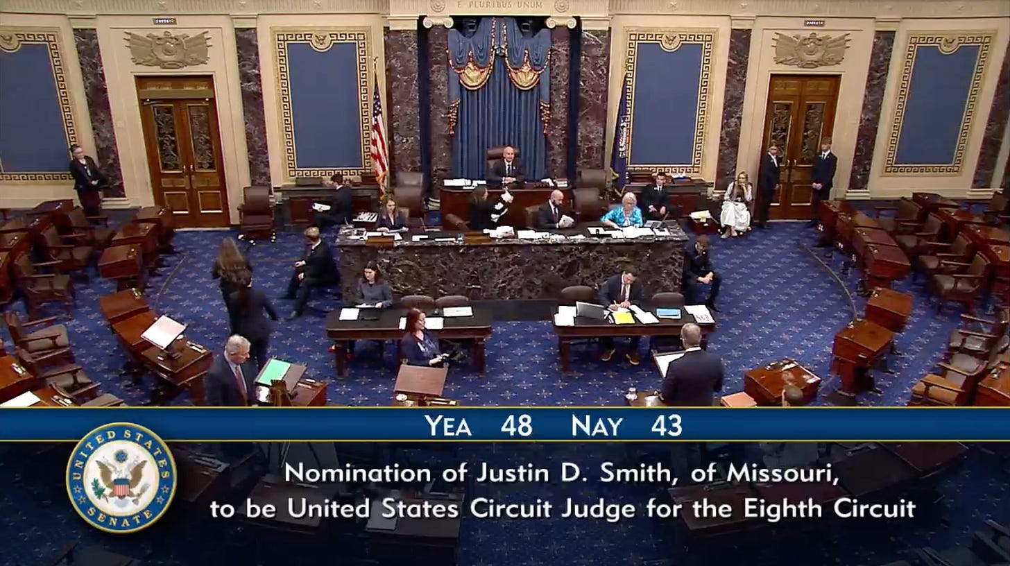 Smith confirmation vote Smith confirmation vote