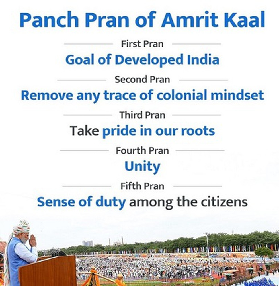 On the country's 76th Independence Day, Prime Minister Narendra Modi said  corruption and nepotism are two main challenges that are not confined to  politics alone and asked people to have 'nafrat' (hatred)