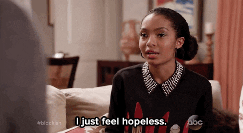 A woman says I just feel hopeless A woman says I just feel hopeless