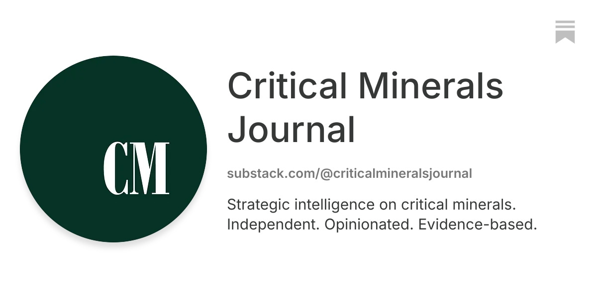 Critical Minerals Journal | Substack