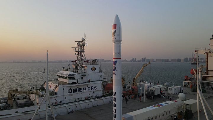 Ceres-1S Y4 being moved onto Dongfang Hangtiangang.