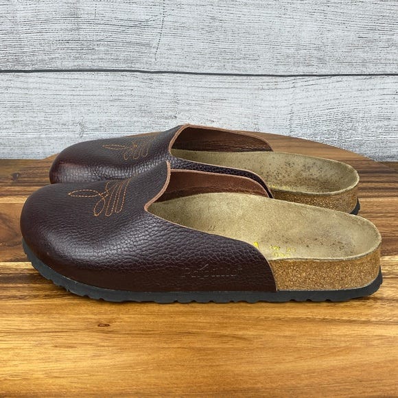 Birkenstock Papillio Espresso Brown Leather Mule Clogs Women’s Size 9 EU 40 - Picture 1 of 10