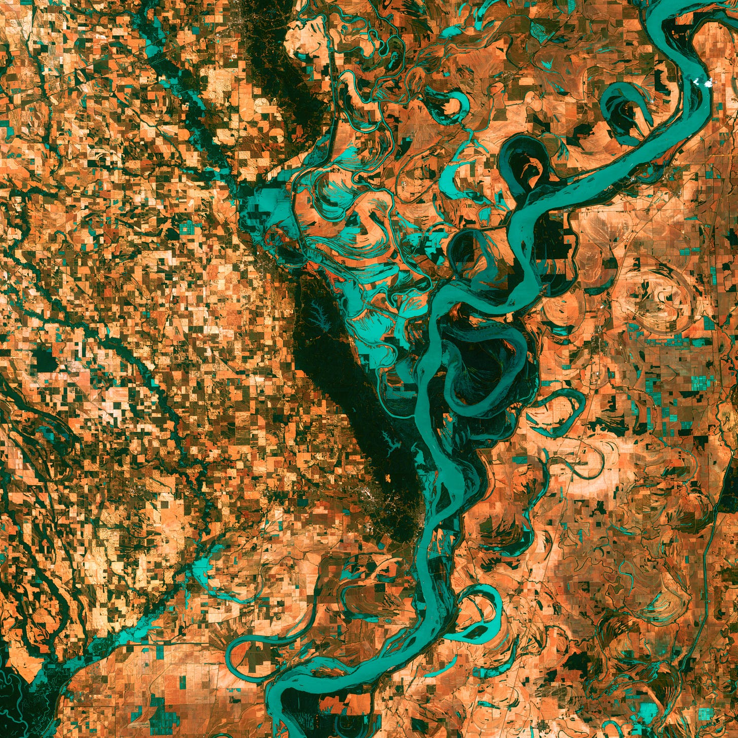 fiume mississippi dall'alto