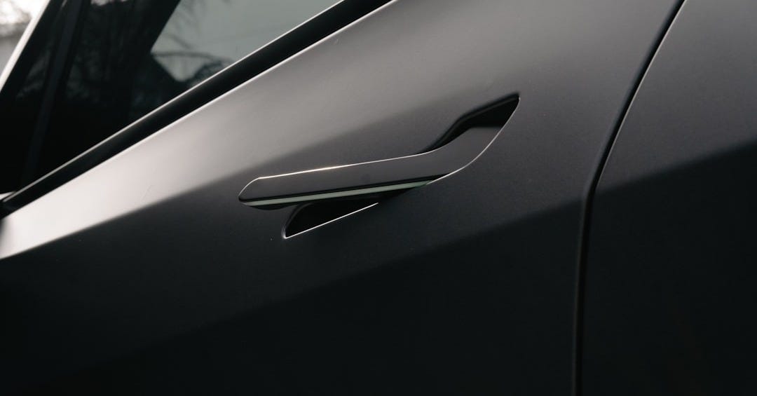 a close up of a car's logo