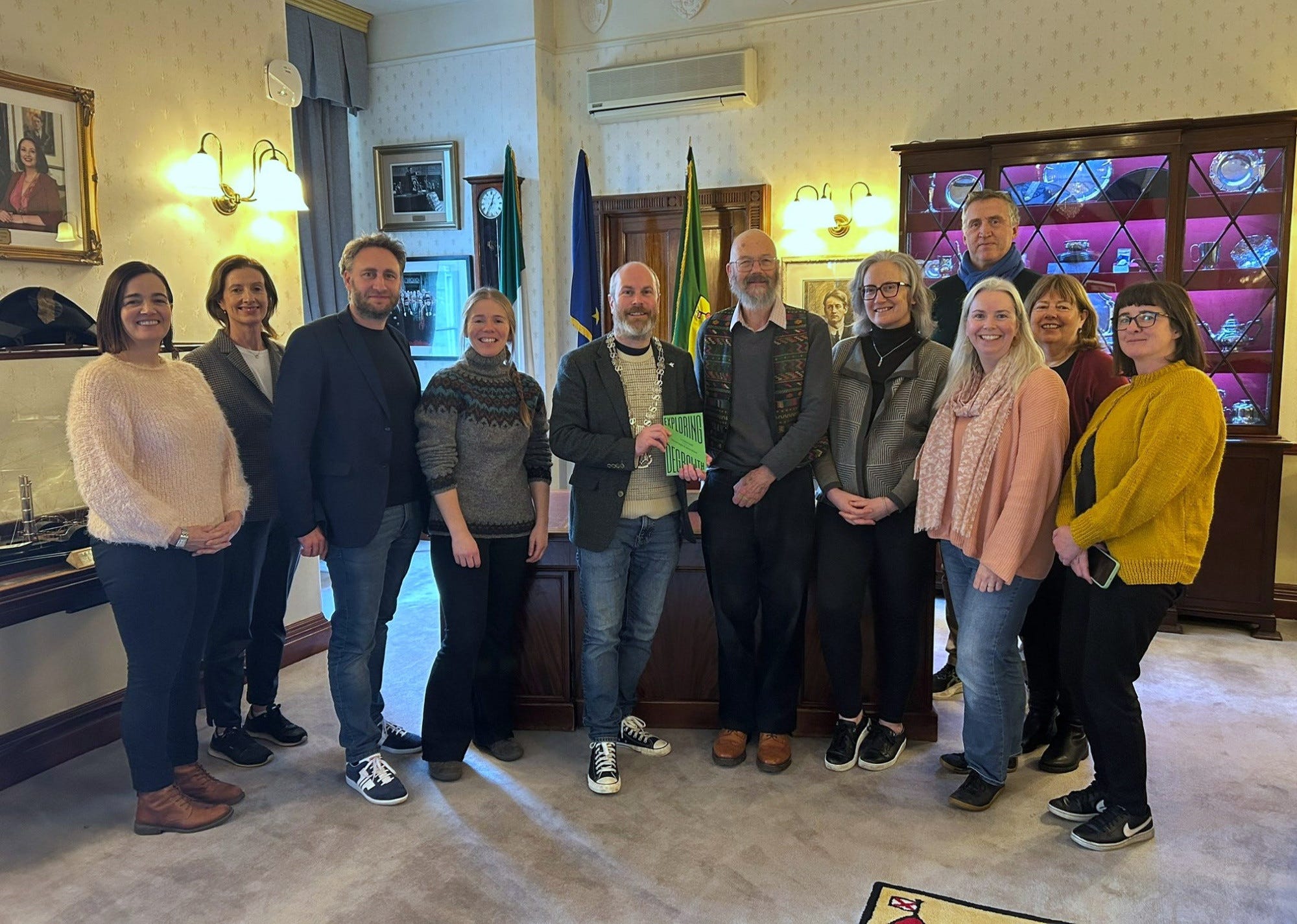 Greeting members of the ISEE DeGrowth International Conference at City Hall on behalf of the Lord Mayor.