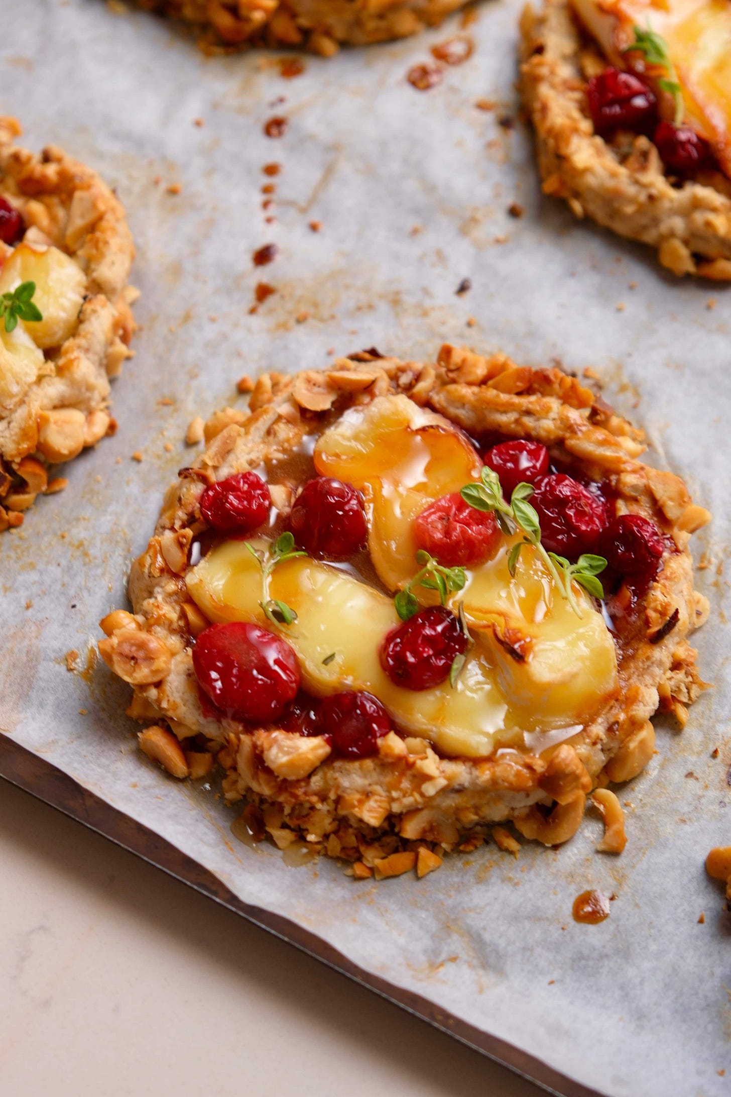 Camembert, Cranberry & Hazelnut Pies