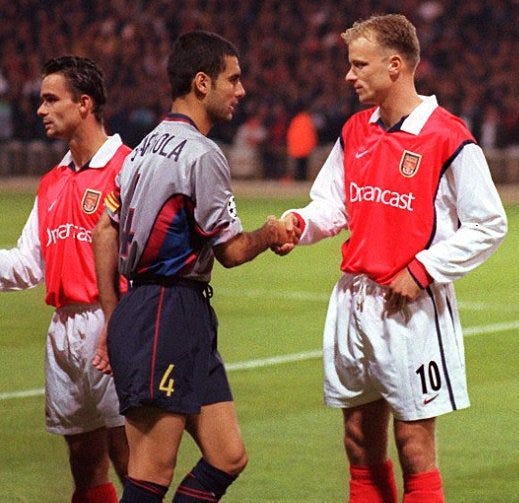 90s Football on X: "Marc Overmars, Pep Guardiola and Dennis Bergkamp, 1999.  https://t.co/NCktzzBgXB" / X