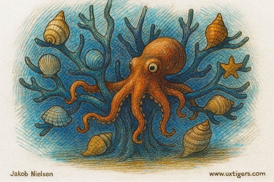 An octopus surrounded by shells

AI-generated content may be incorrect.