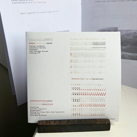 Studies Made on a Typewriter CD edition