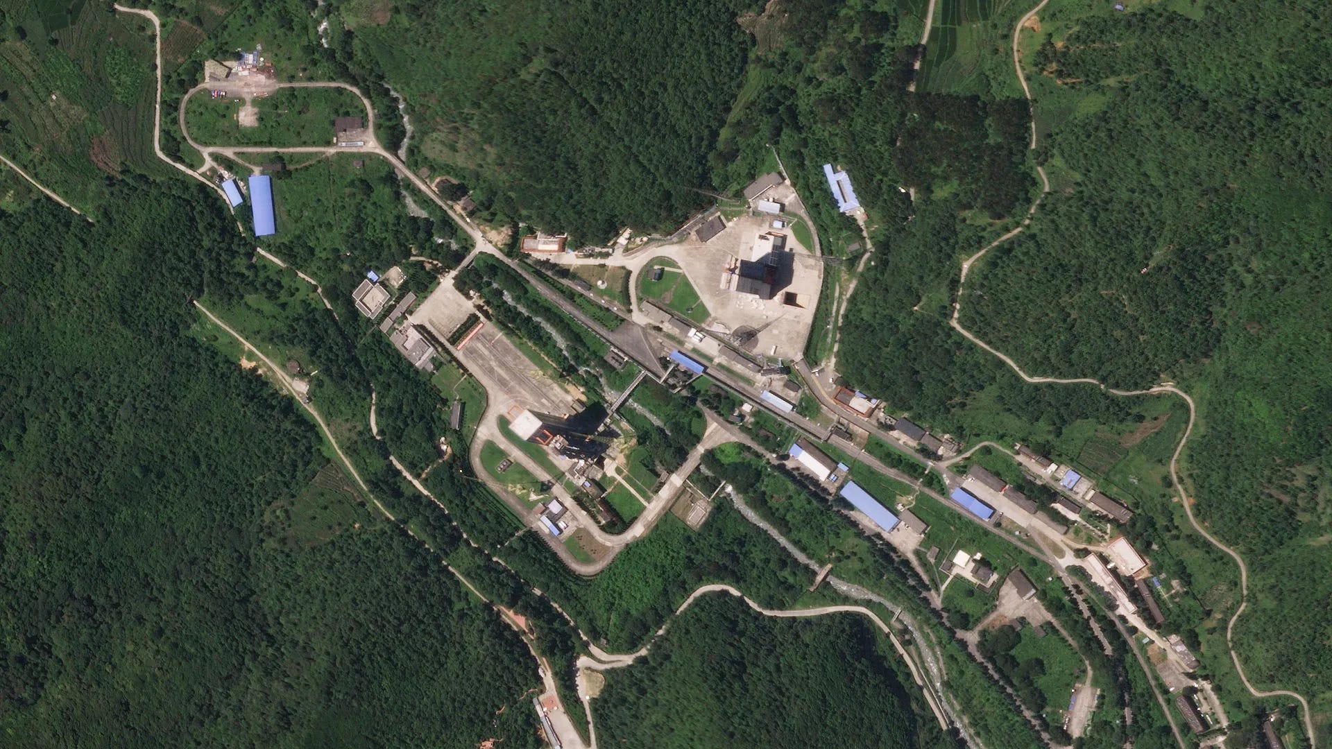 The Xichang Satellite Launch Center as seen from space in August 2019 by a Planet Labs satellites. The Xichang Satellite Launch Center as seen from space in August 2019 by a Planet Labs satellites.