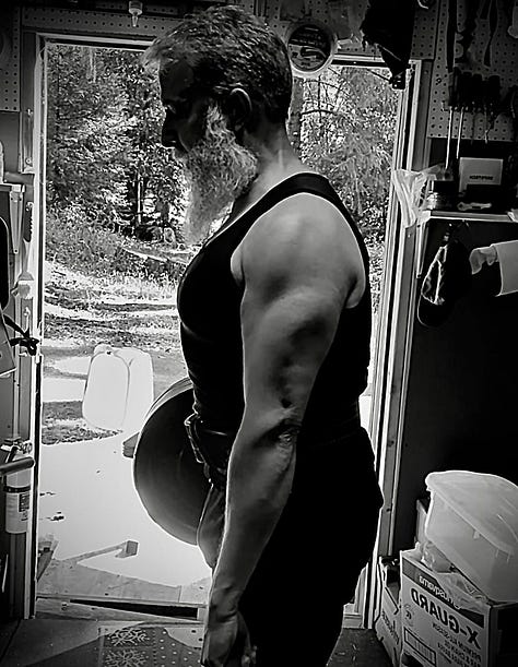 Larry in his 20s, 40s, almost 60
