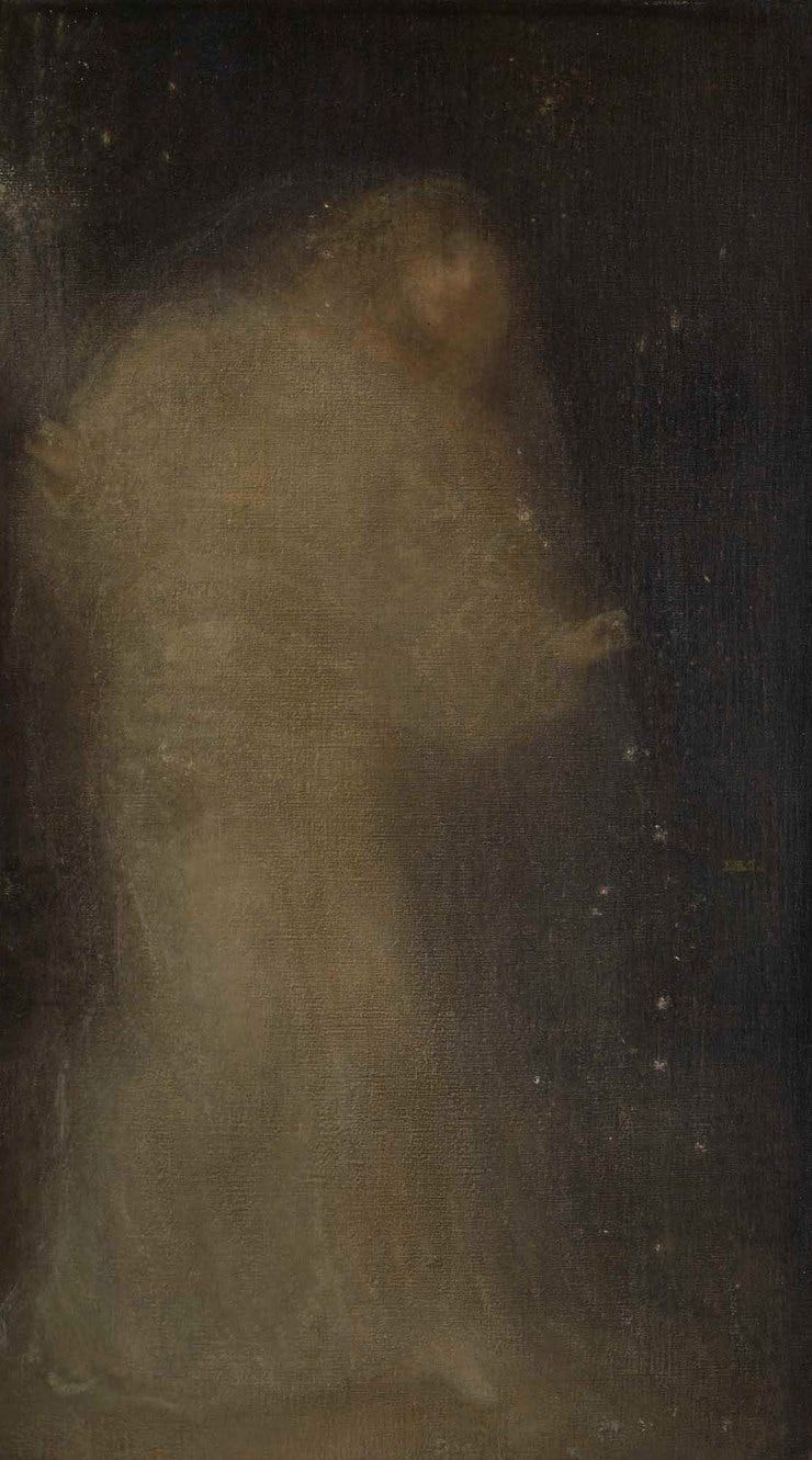 'Veiled lady' - olieverf op doek: Matthijs Maris