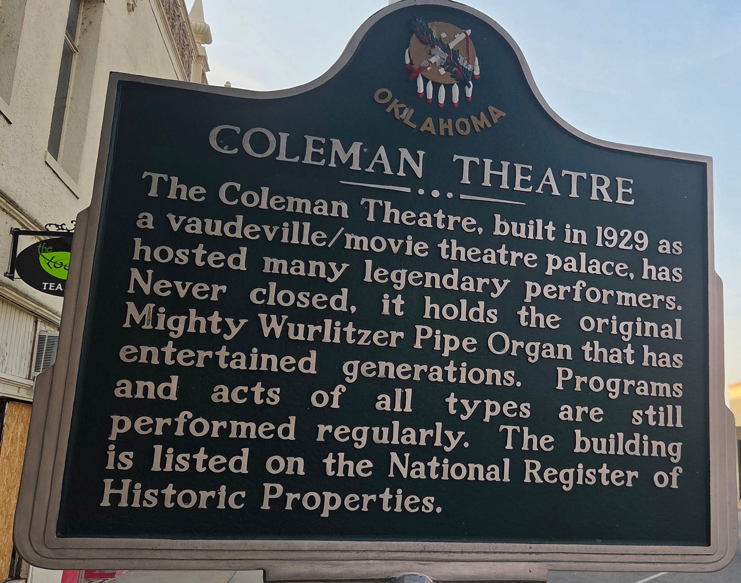 Sign for the Coleman Theater