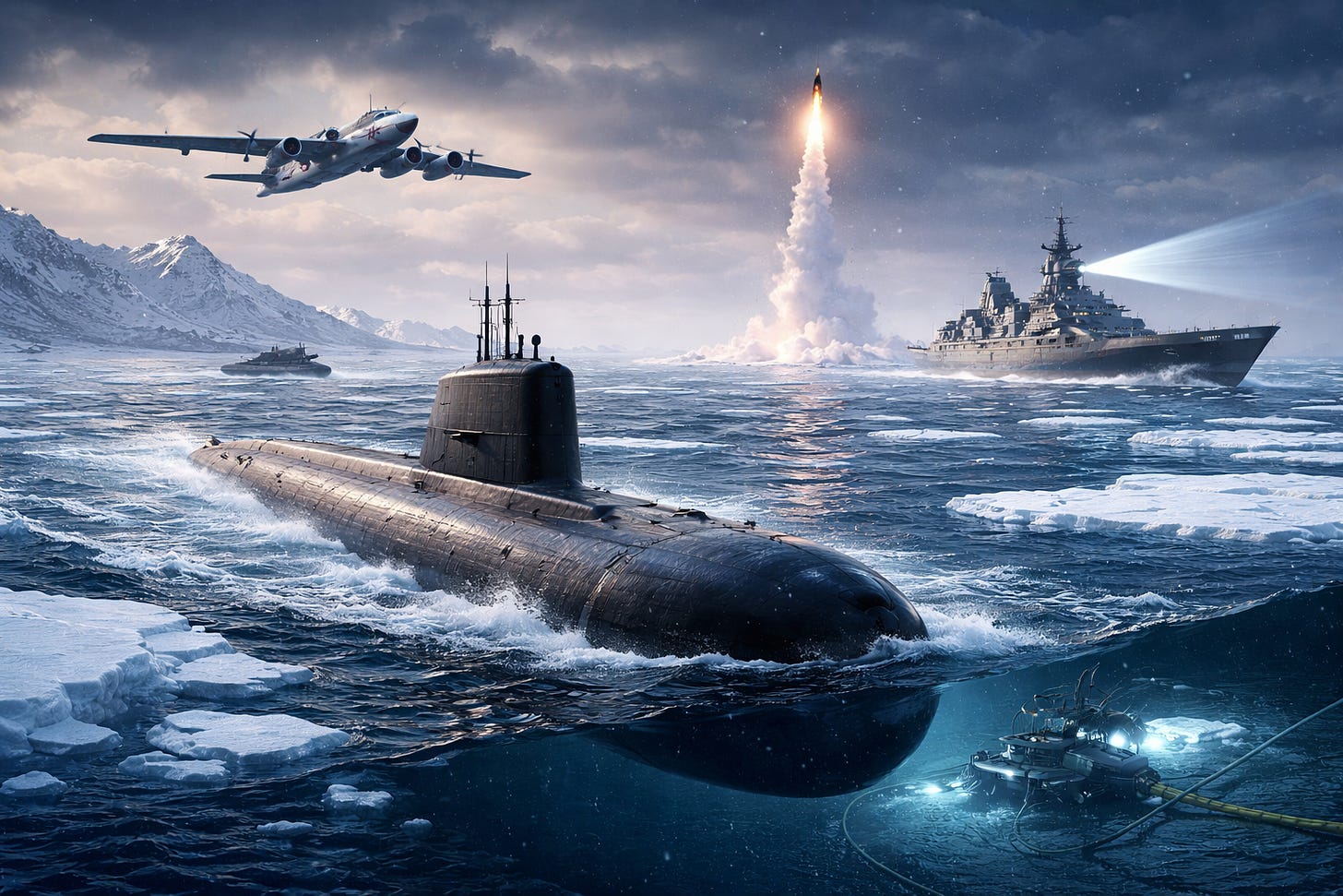 Concept image from AI - Russian Naval Forces on dispaly