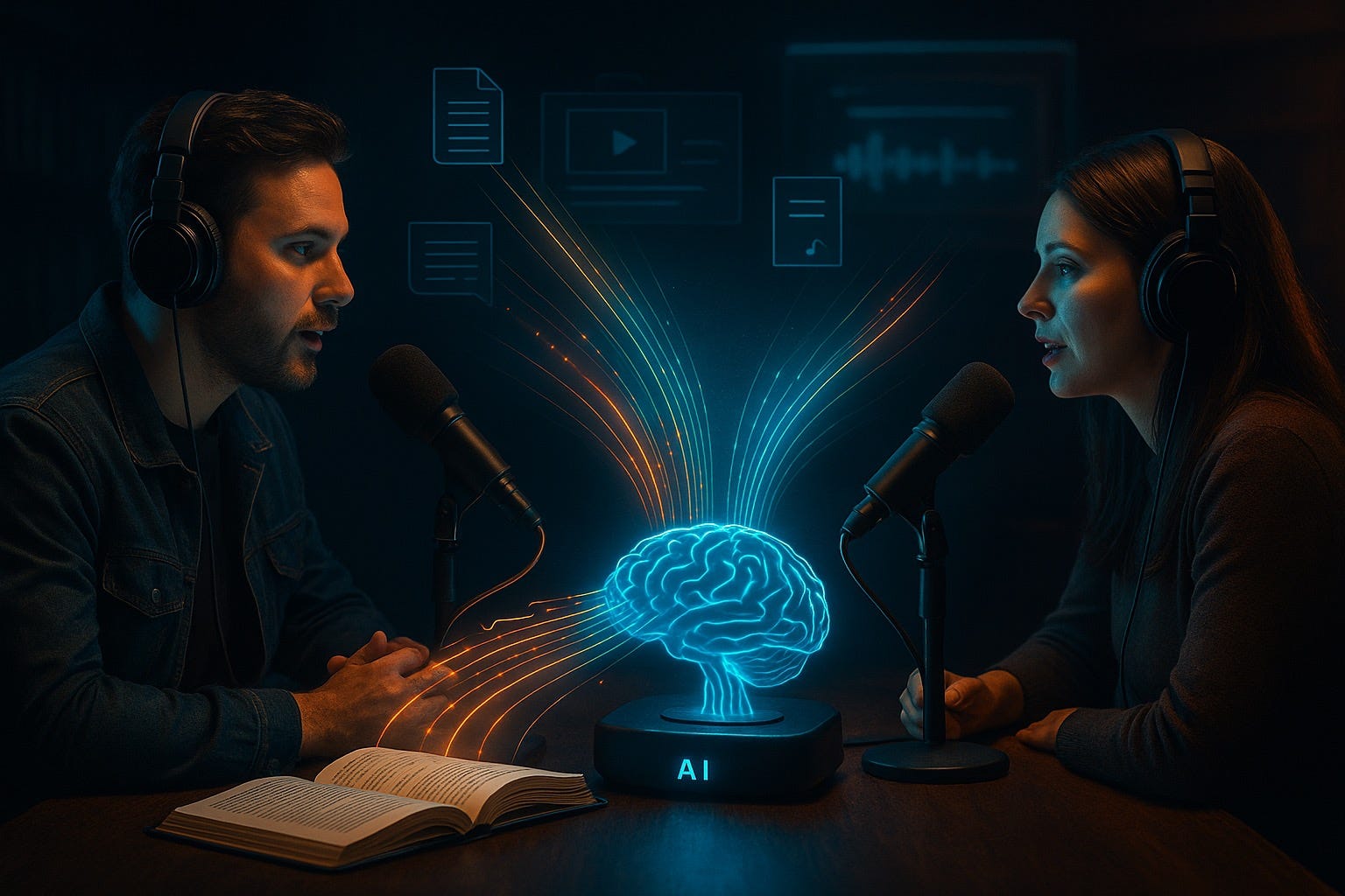 NotebookLM AI Podcast - Image Crafted by Author with Chatgpt