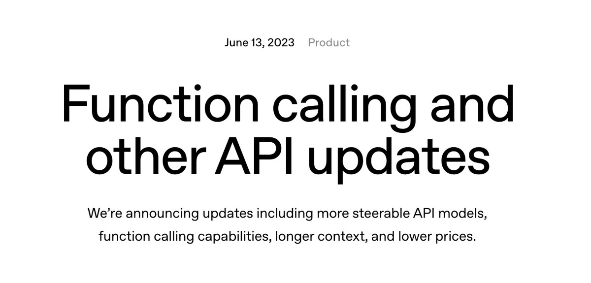 OpenAI function calling